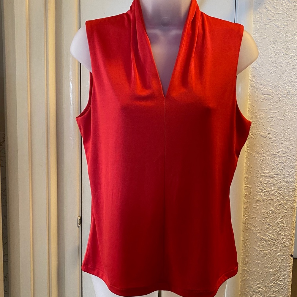Josephine Chaus Red Sleeveless Top